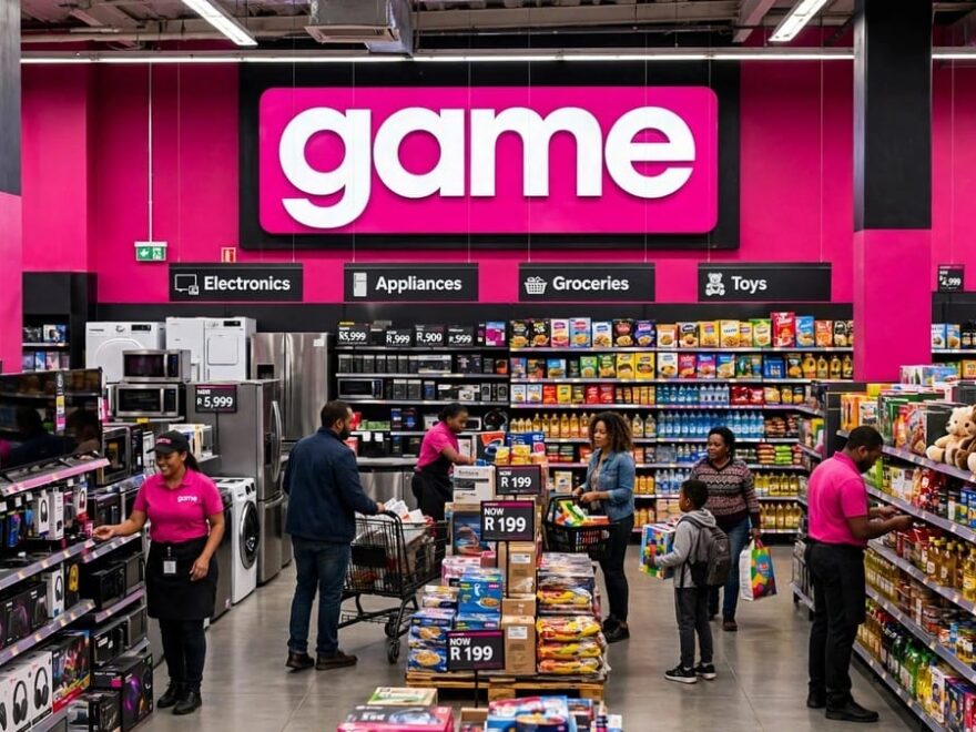 Suggested Featured Image Alt Text: Game Stores retail employees assisting customers inside a South African retail store.